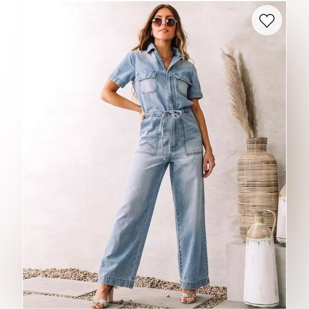 KanCan Light Blue Denim Overalls